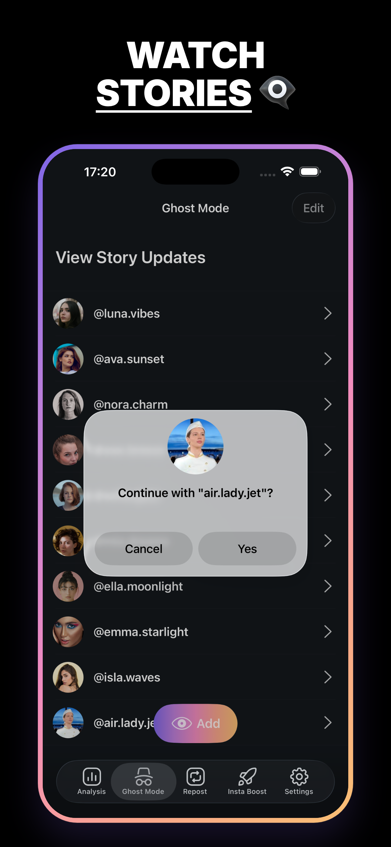 Watch Instagram stories